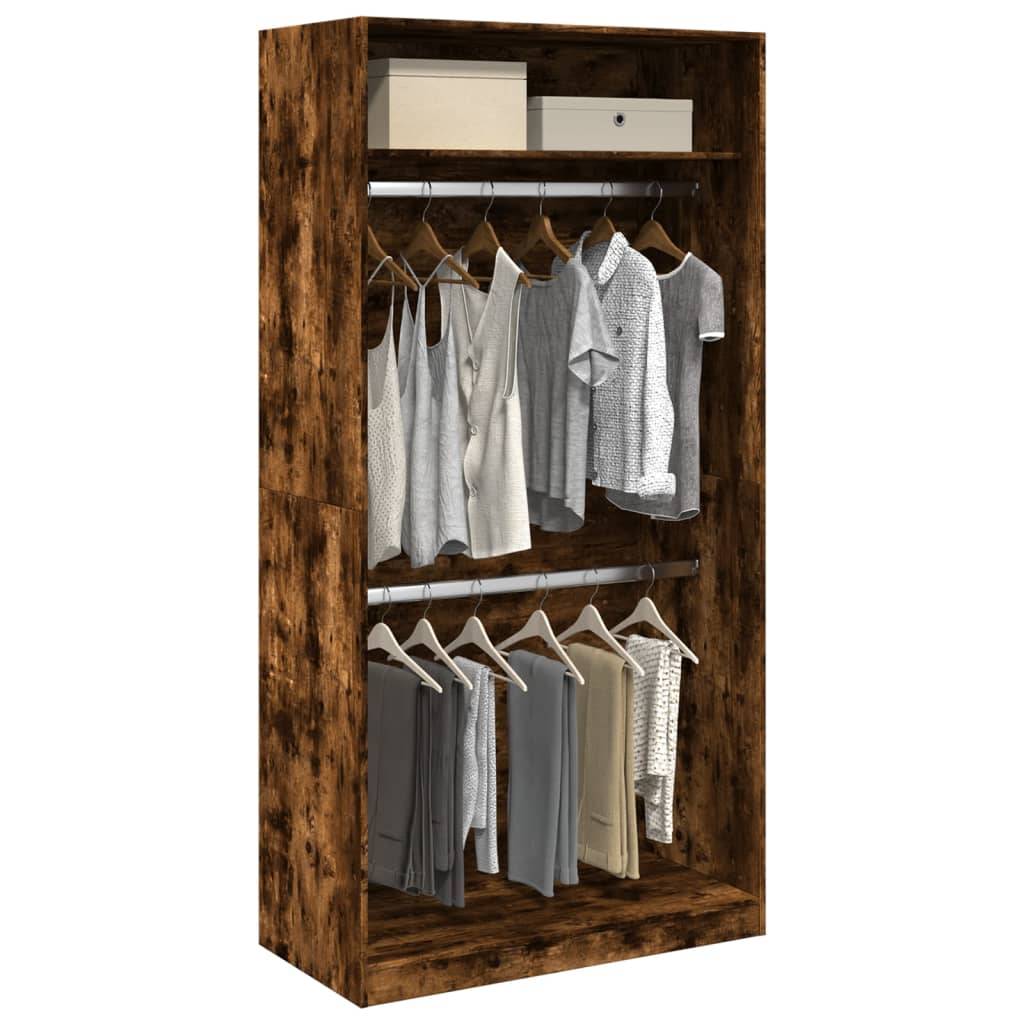vidaXL Kleiderschrank Räuchereiche 100x50x200 cm Holzwerkstoff