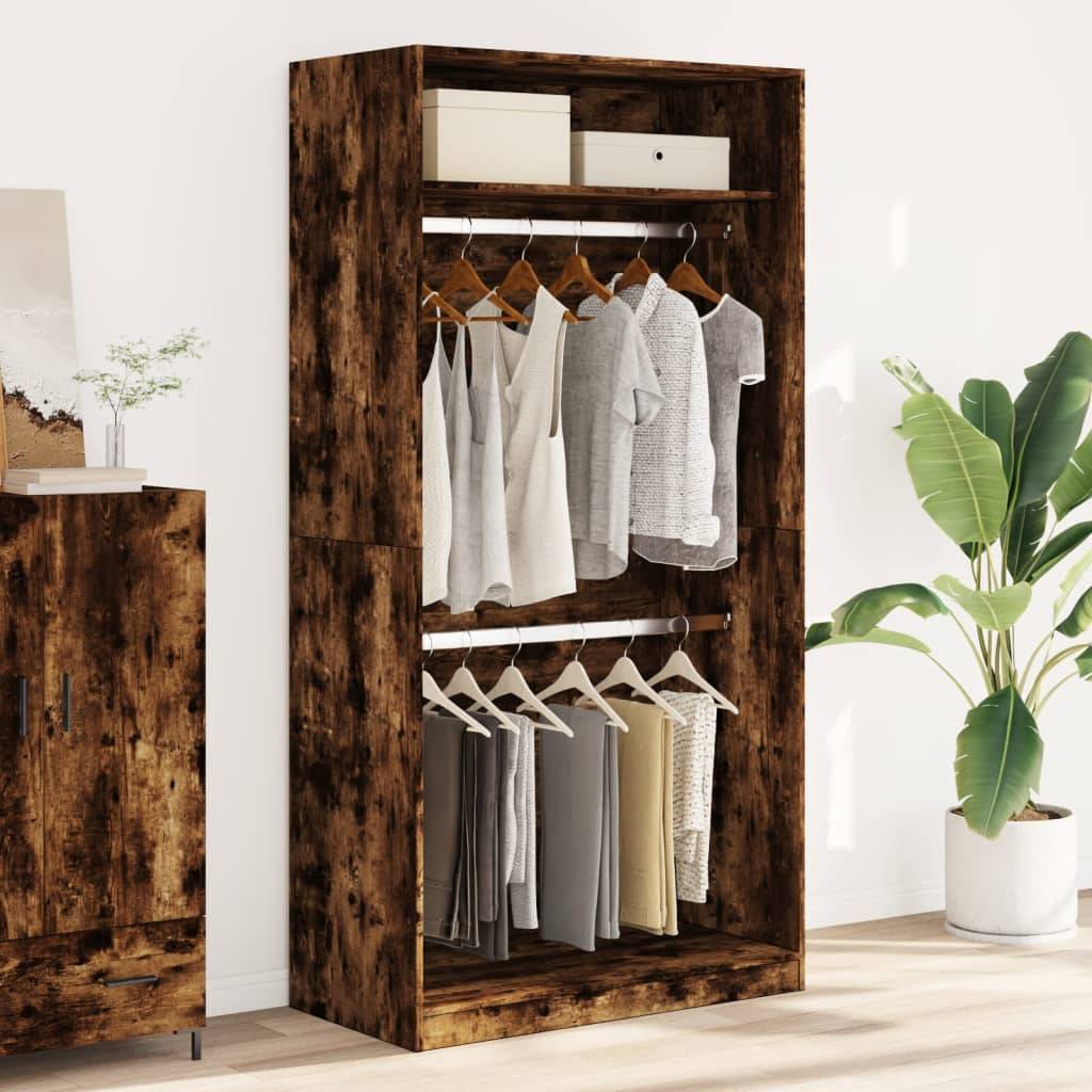 vidaXL Kleiderschrank Räuchereiche 100x50x200 cm Holzwerkstoff