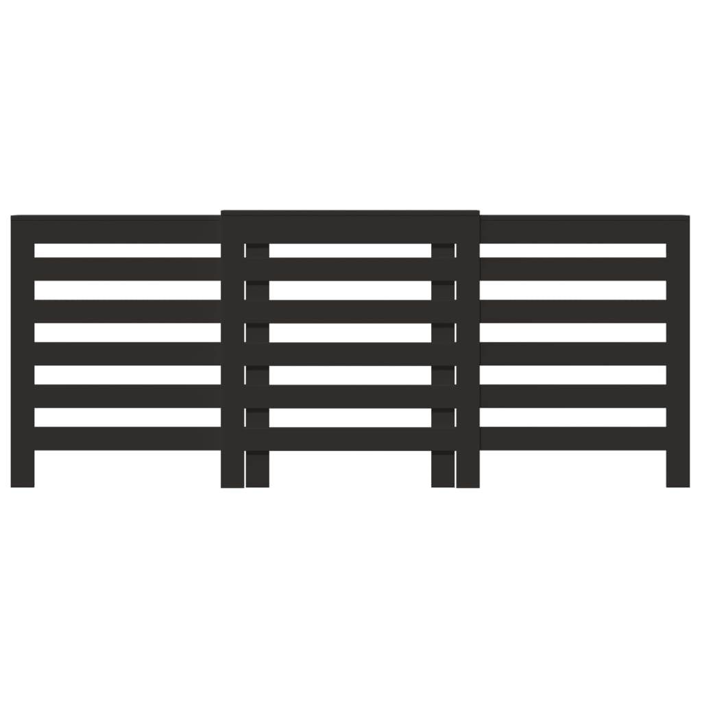 vidaXL Heizkörperverkleidung Schwarz 205x21,5x83,5 cm Holzwerkstoff
