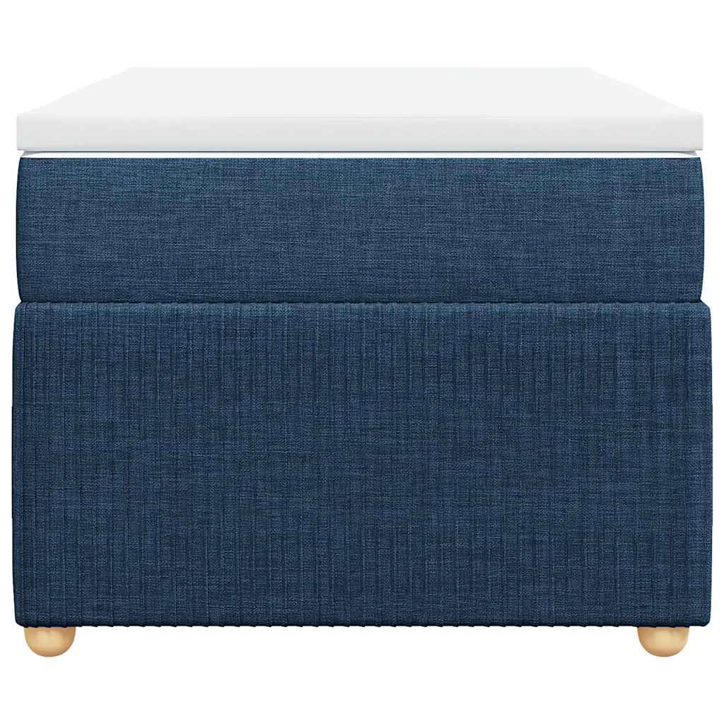 vidaXL Boxspringbett mit Matratze Blau 90x190 cm Stoff