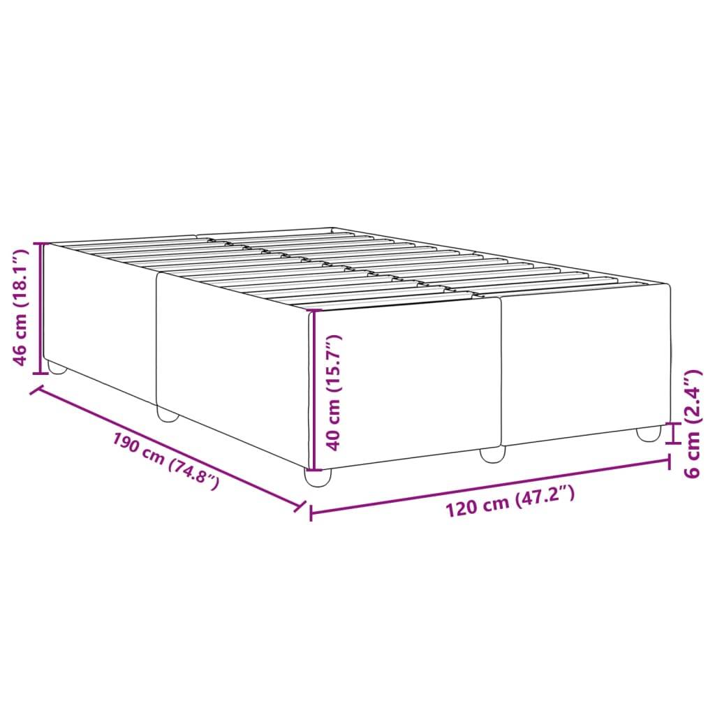 vidaXL Bettgestell ohne Matratze Blau 120x190 cm Stoff
