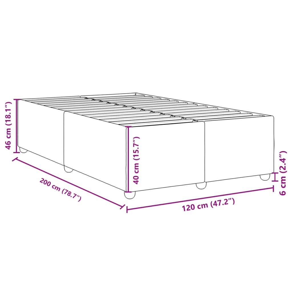 vidaXL Bettgestell ohne Matratze Dunkelbraun 120x200 cm Stoff