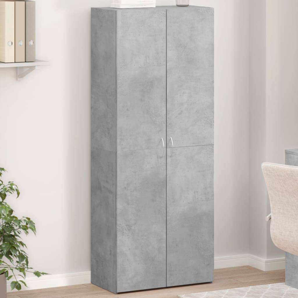vidaXL Aktenschrank Betongrau 60x32x153 cm Holzwerkstoff
