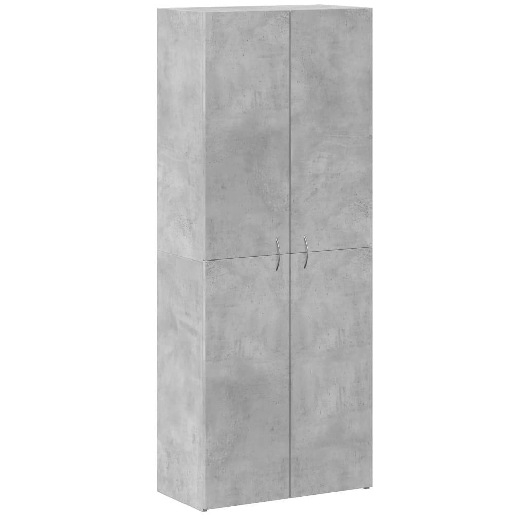 vidaXL Aktenschrank Betongrau 60x32x153 cm Holzwerkstoff