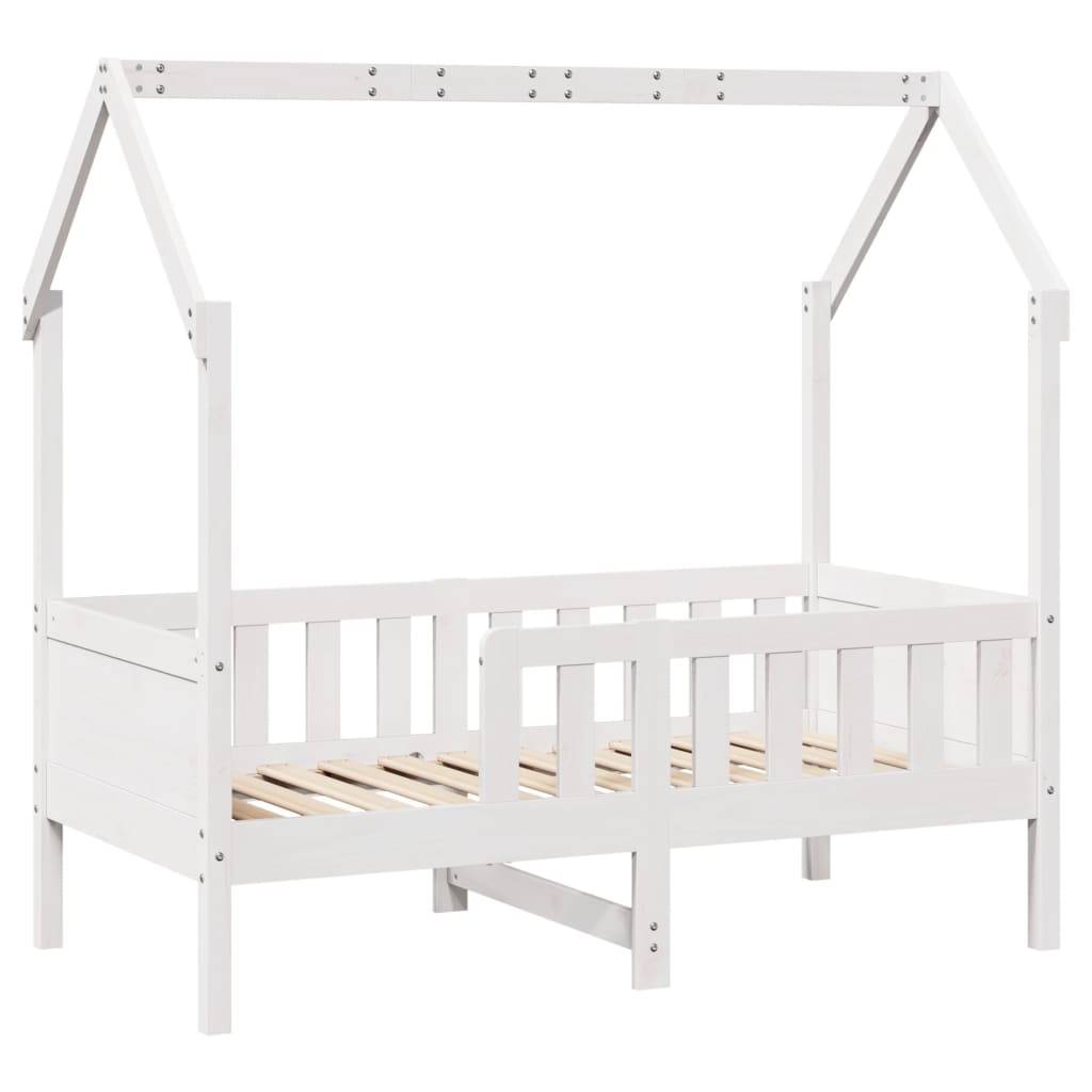 vidaXL Kinderbett Hausbett Weiß 80x160 cm Massivholz Kiefer