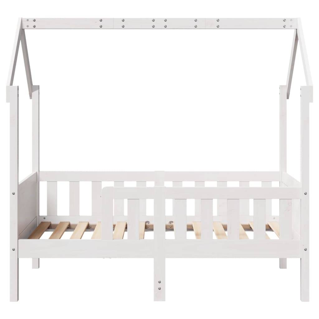 vidaXL Kinderbett Hausbett Weiß 80x160 cm Massivholz Kiefer