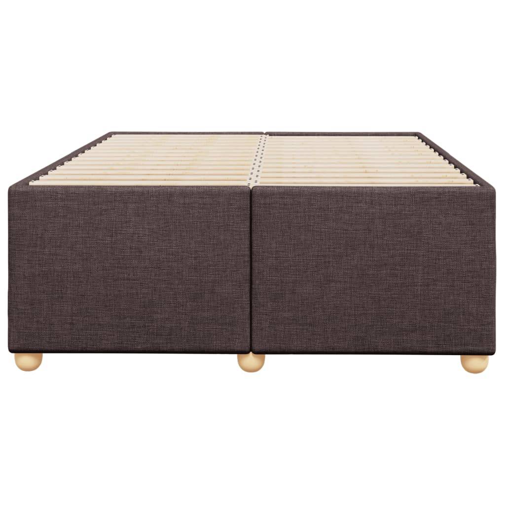 vidaXL Bettgestell ohne Matratze Dunkelbraun 120x200 cm Stoff