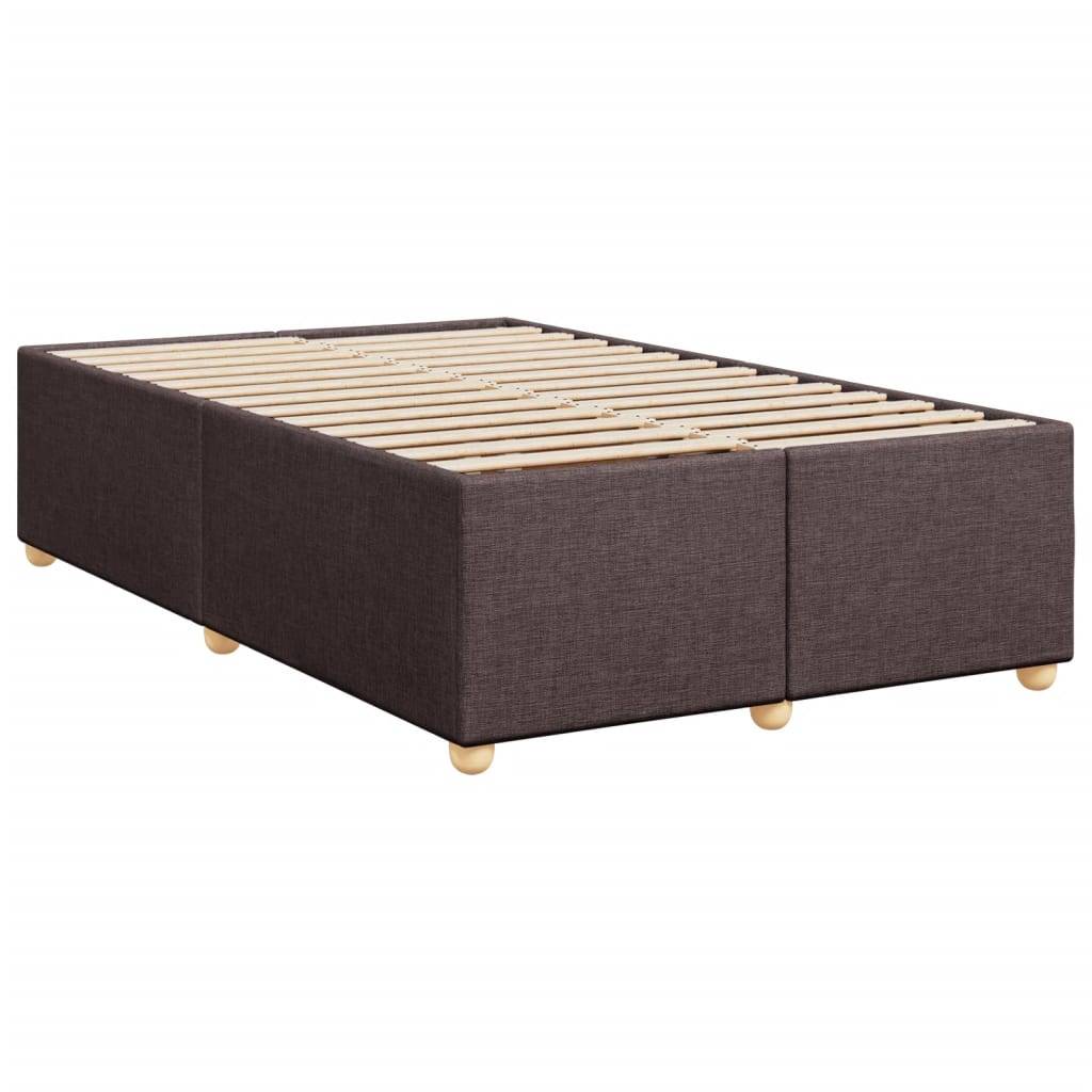 vidaXL Bettgestell ohne Matratze Dunkelbraun 120x200 cm Stoff