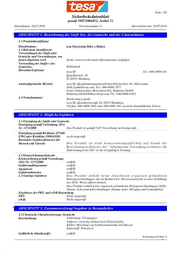 Tesa® Ps Waterproof Hook Zoom Metall 34 Silber-Matt