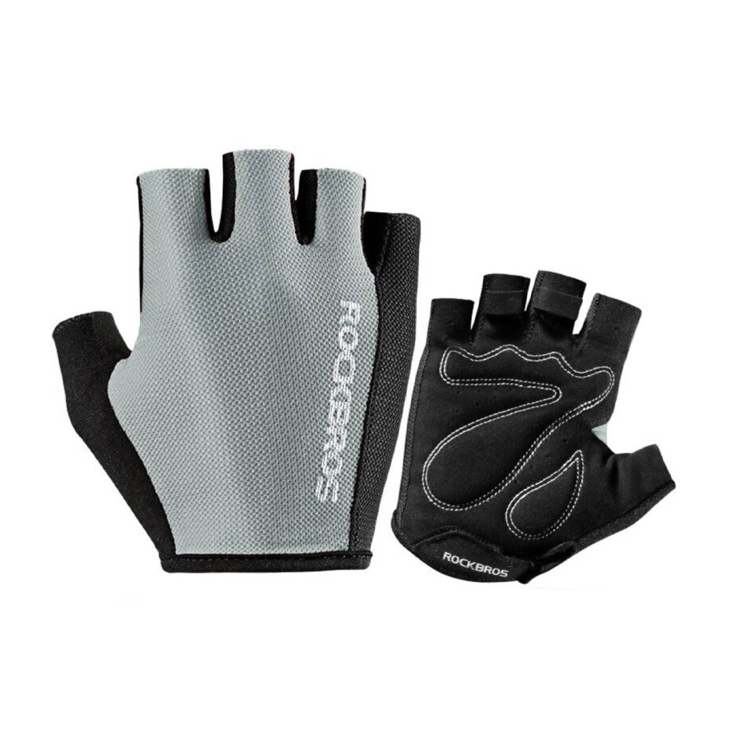 Rockbros Fahrradhandschuhe Grau Fäustlinge Unisex aus Polyester Handschuhe M