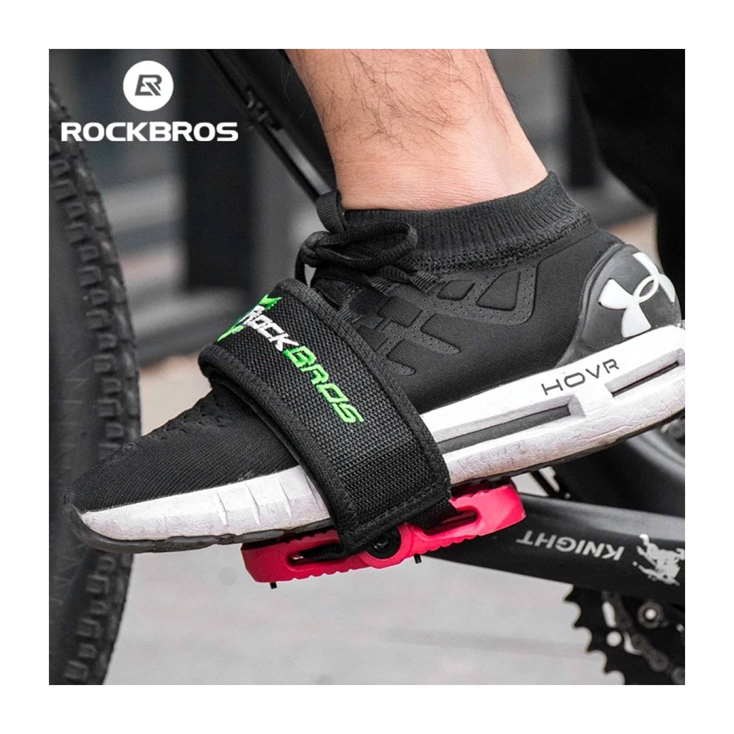 Rockbros Fahrradpedalriemen in Schwarz Fahrradpedal Sport Pedalriemen Fahrrad