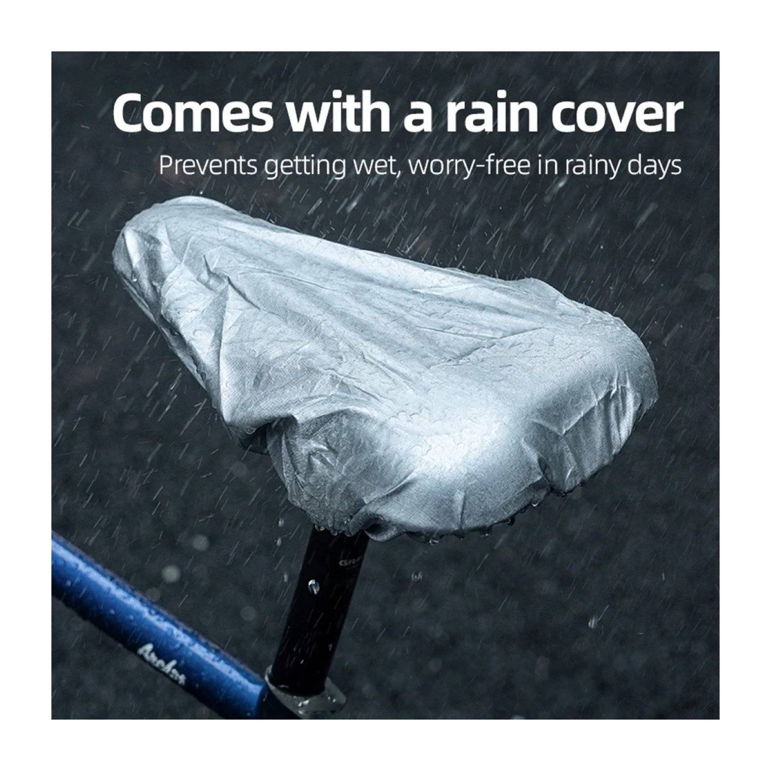 Rockbros Sattelbezug + Regenschutz Sattelschutz Atmungsaktiv und effektiv Schwarz-Blau