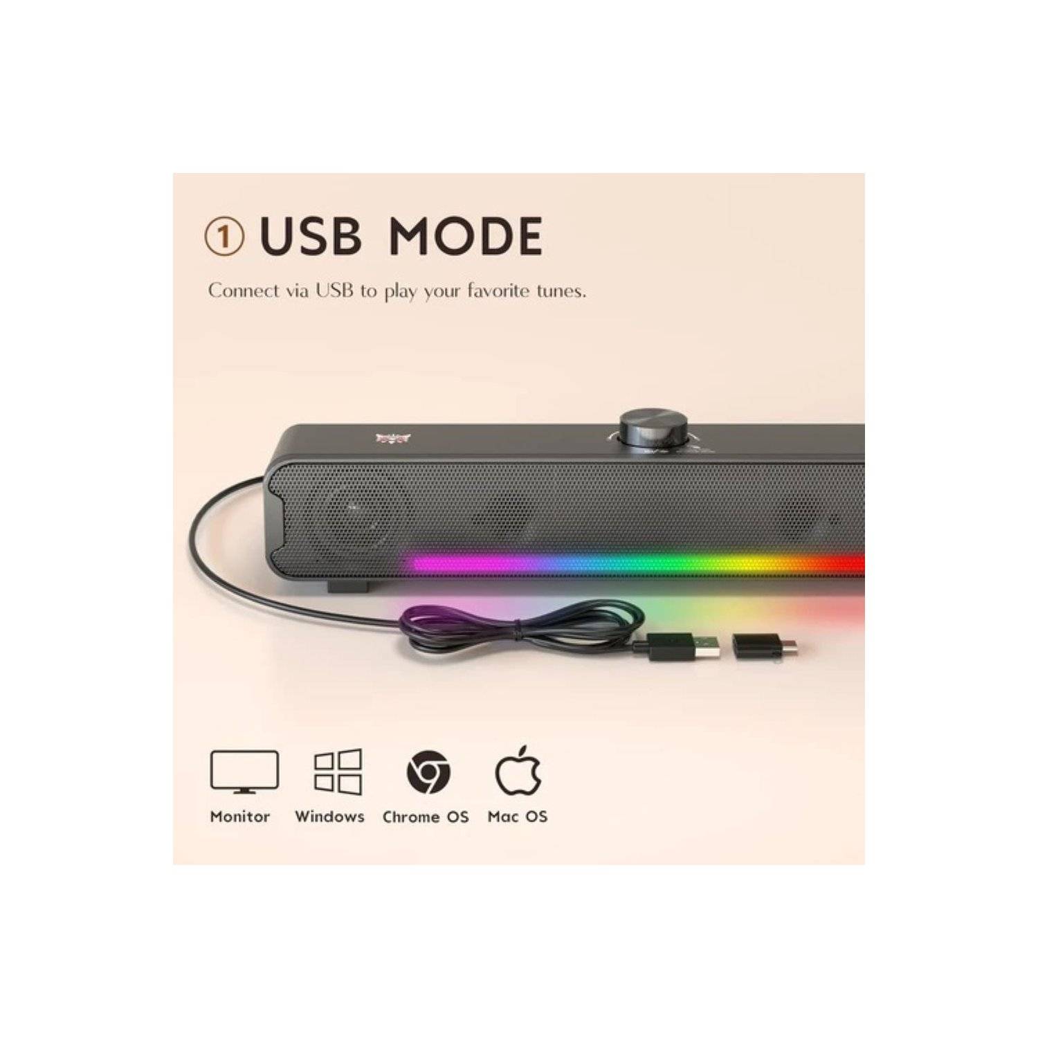ONIKUMA L16 Gaming Lautsprecher - Schwarz - Bluetooth 5,3 Lautsprecher 10W