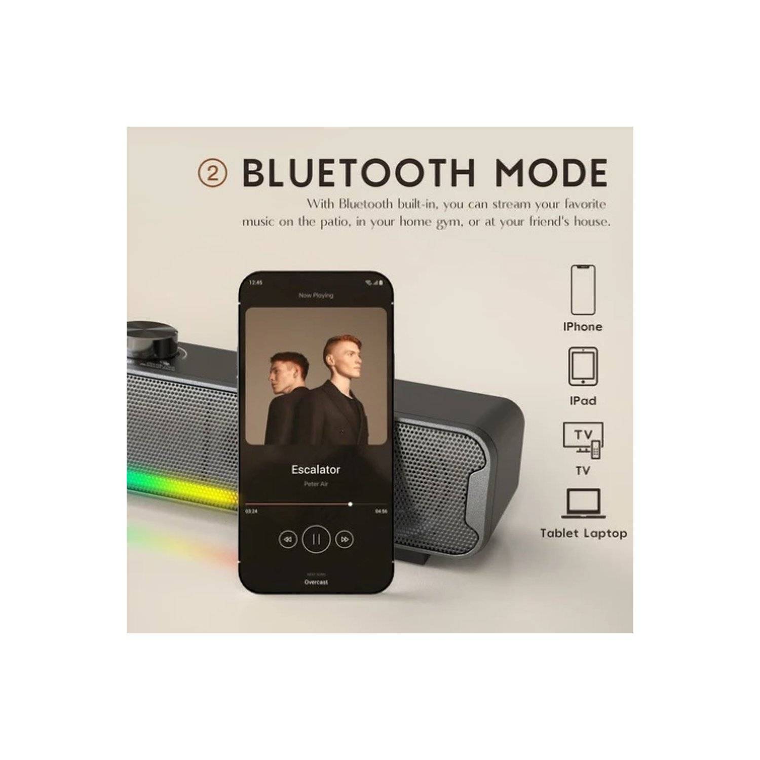 ONIKUMA L16 Gaming Lautsprecher - Schwarz - Bluetooth 5,3 Lautsprecher 10W