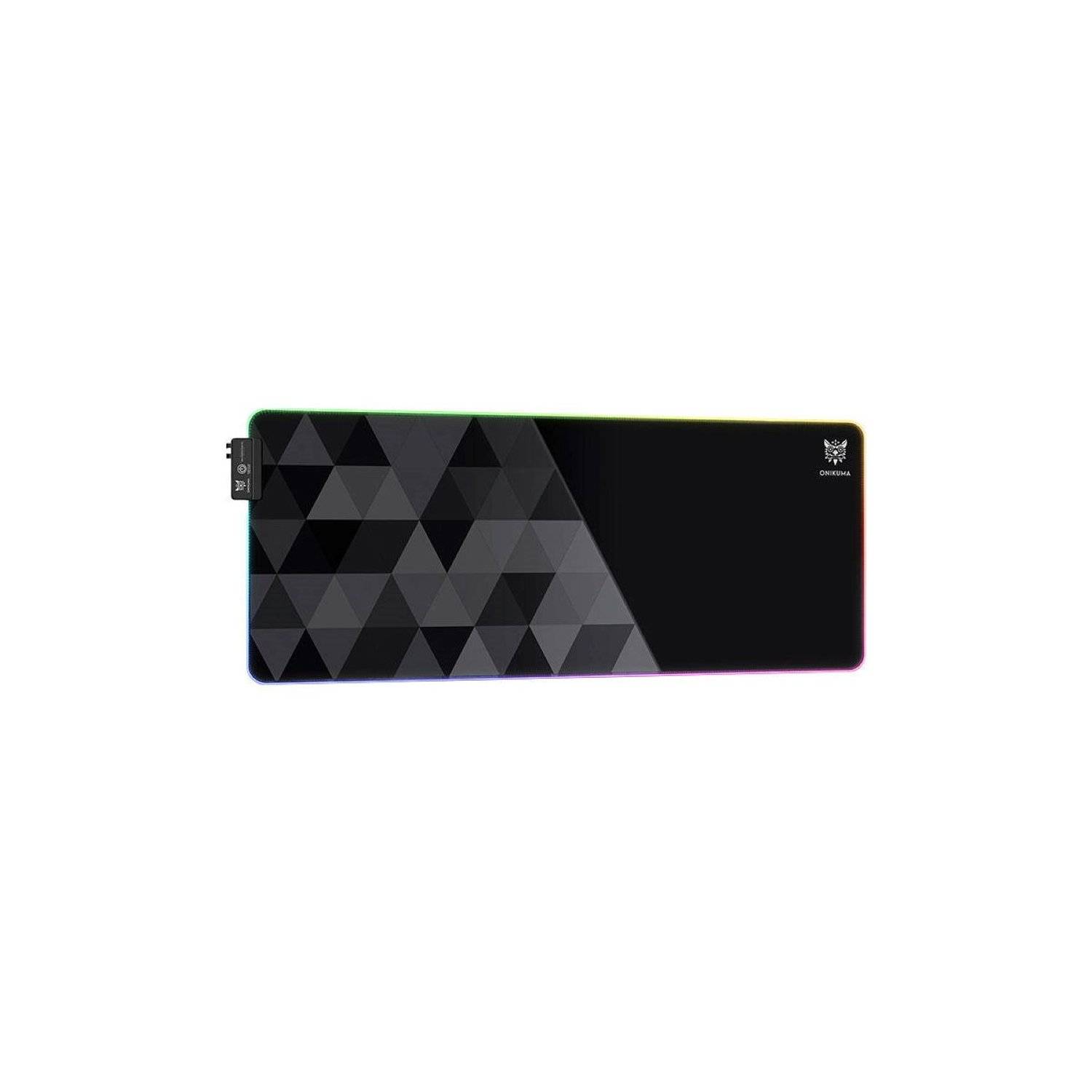ONIKUMA MP006 RGB Mousepad (Schwarz) mit 12 Lichteffekten -