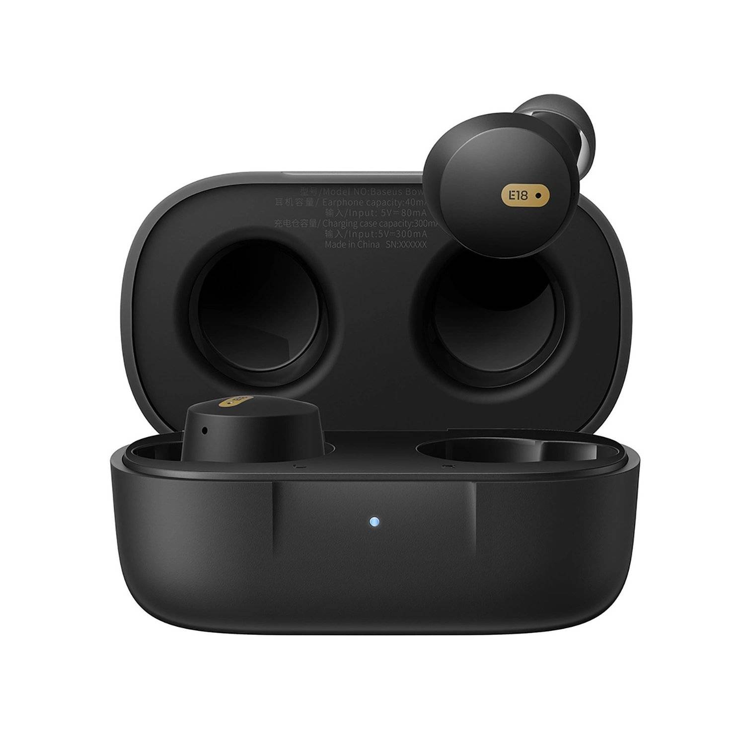 In-Ear-Kopfhörer Baseus Bowie E18 kabellose TWS ENC IPX4 Kopfhörer Bluetooth 5.3 Schwarz