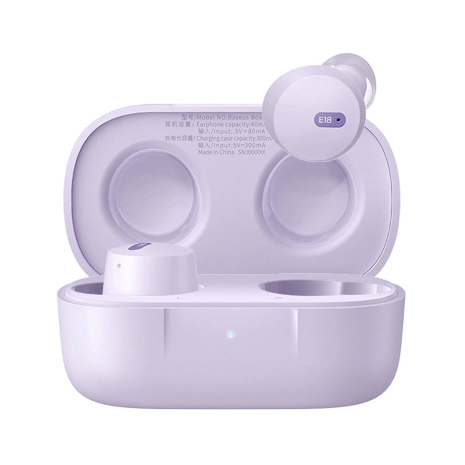In-Ear-Kopfhörer Baseus Bowie E18 kabellose TWS ENC IPX4 Kopfhörer Bluetooth 5.3 Lila