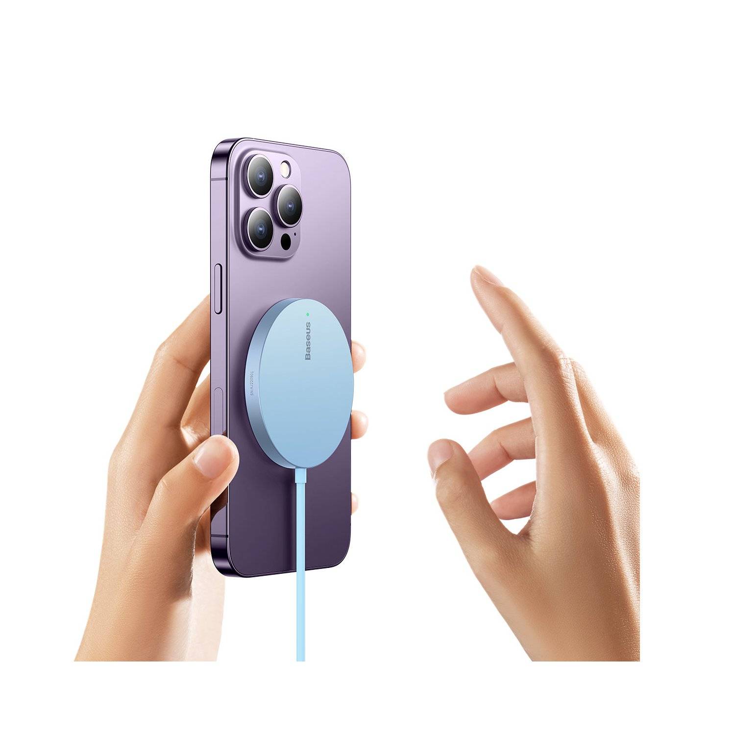 Baseus Simple Mini3 magnetisches Ladegerät MagSafe 15W blau