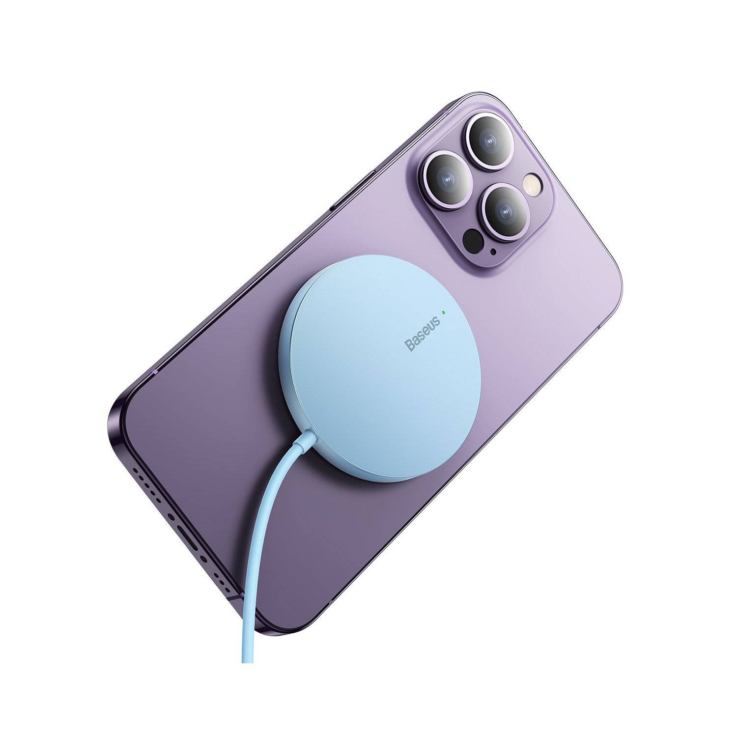 Baseus Simple Mini3 magnetisches Ladegerät MagSafe 15W blau