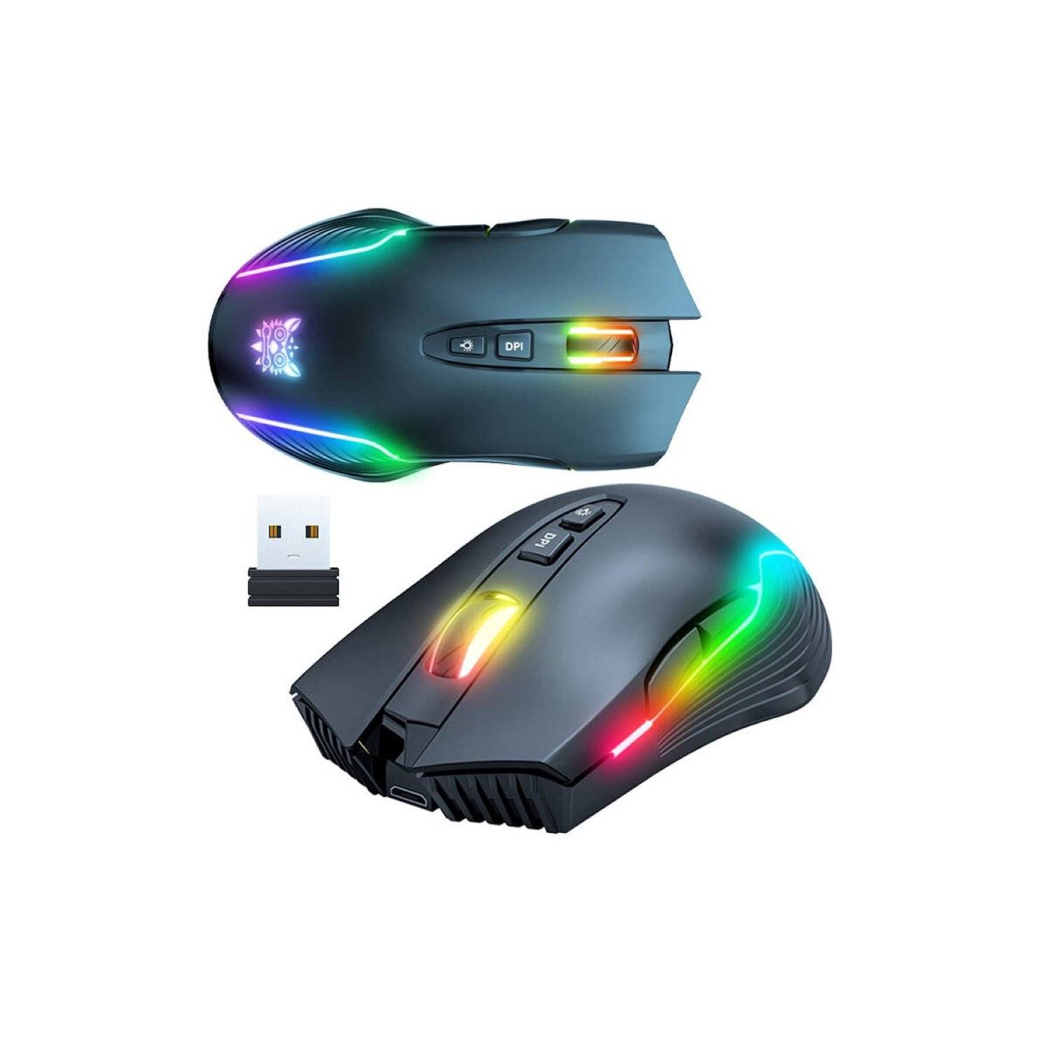 ONIKUMA CW905 Gaming Maus Schwarz - Bluetooth Maus - Gaming ohne Kabel