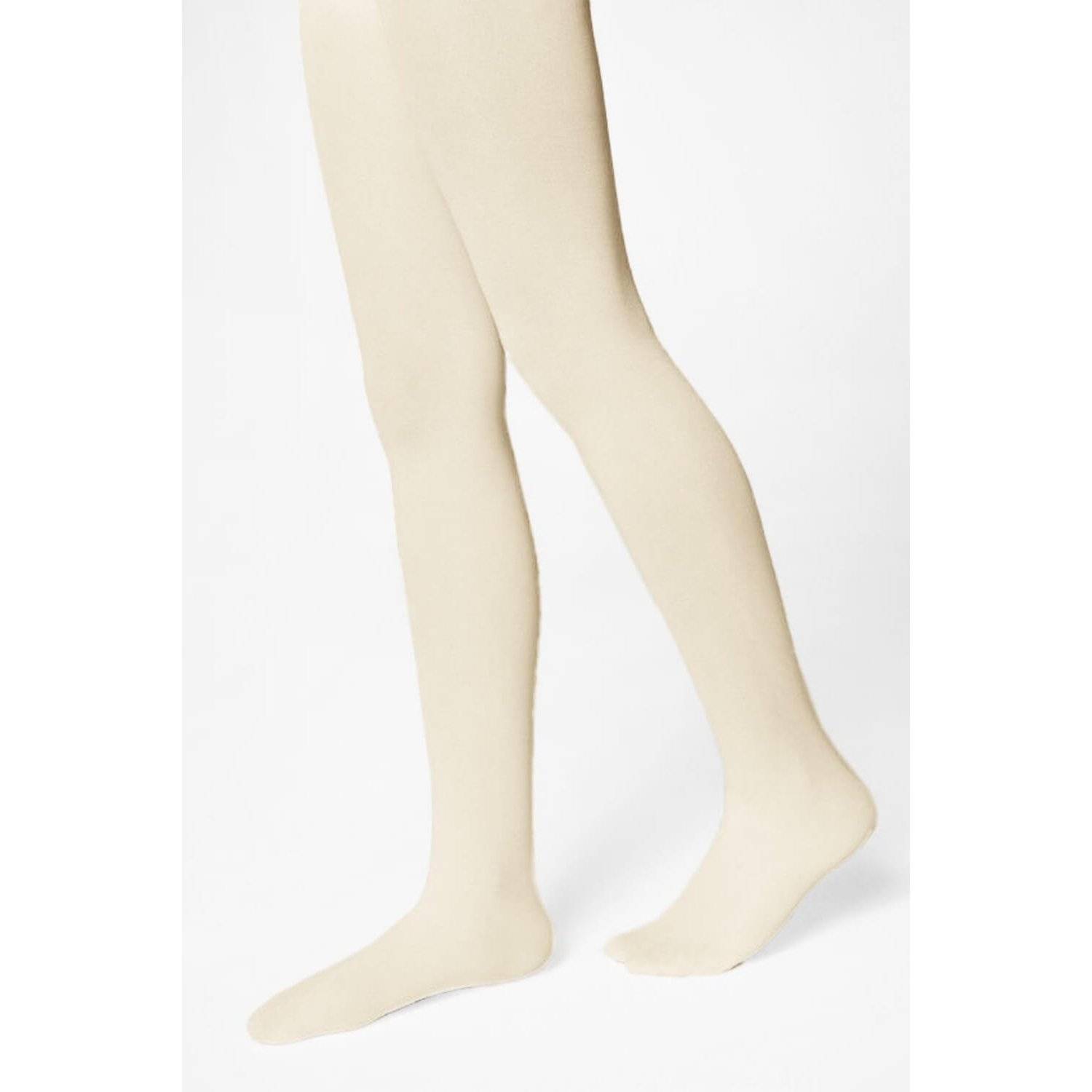 Strumpfhosen 60 DEN für Mädchen Tights bequeme und strapzierfähige Strümpfe aus Mikrofaser Ecru 110/116