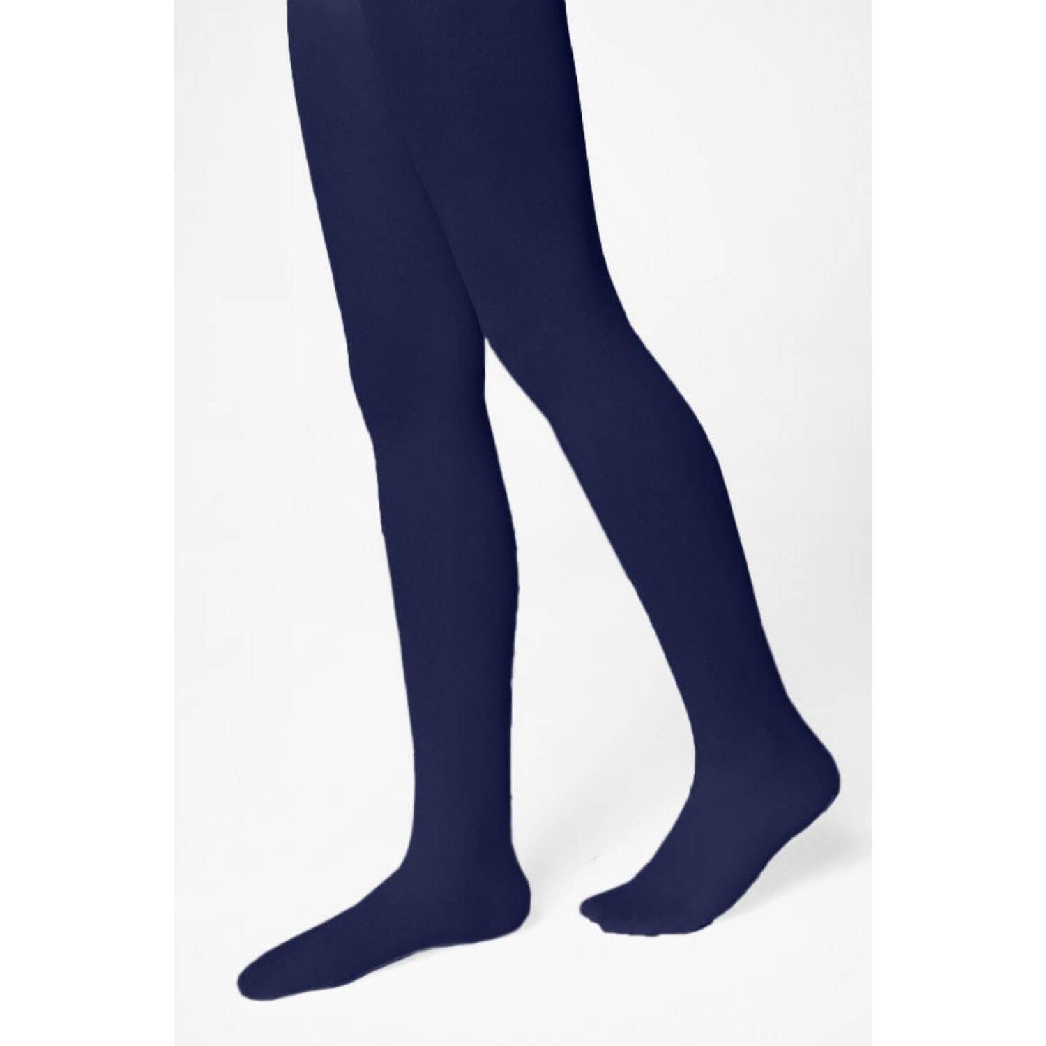 Strumpfhosen 60 DEN für Mädchen Tights bequeme und strapzierfähige Strümpfe aus Mikrofaser Navyblau 134/140