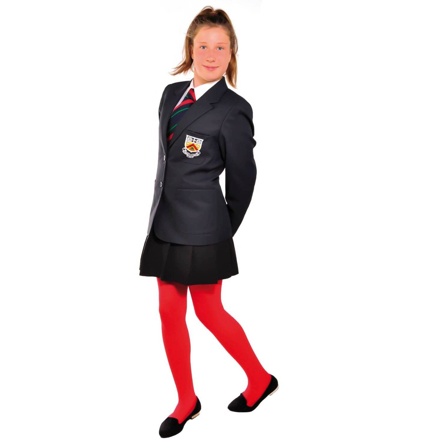Strumpfhosen 60 DEN für Mädchen Tights bequeme und strapzierfähige Strümpfe aus Mikrofaser Rot 98/104