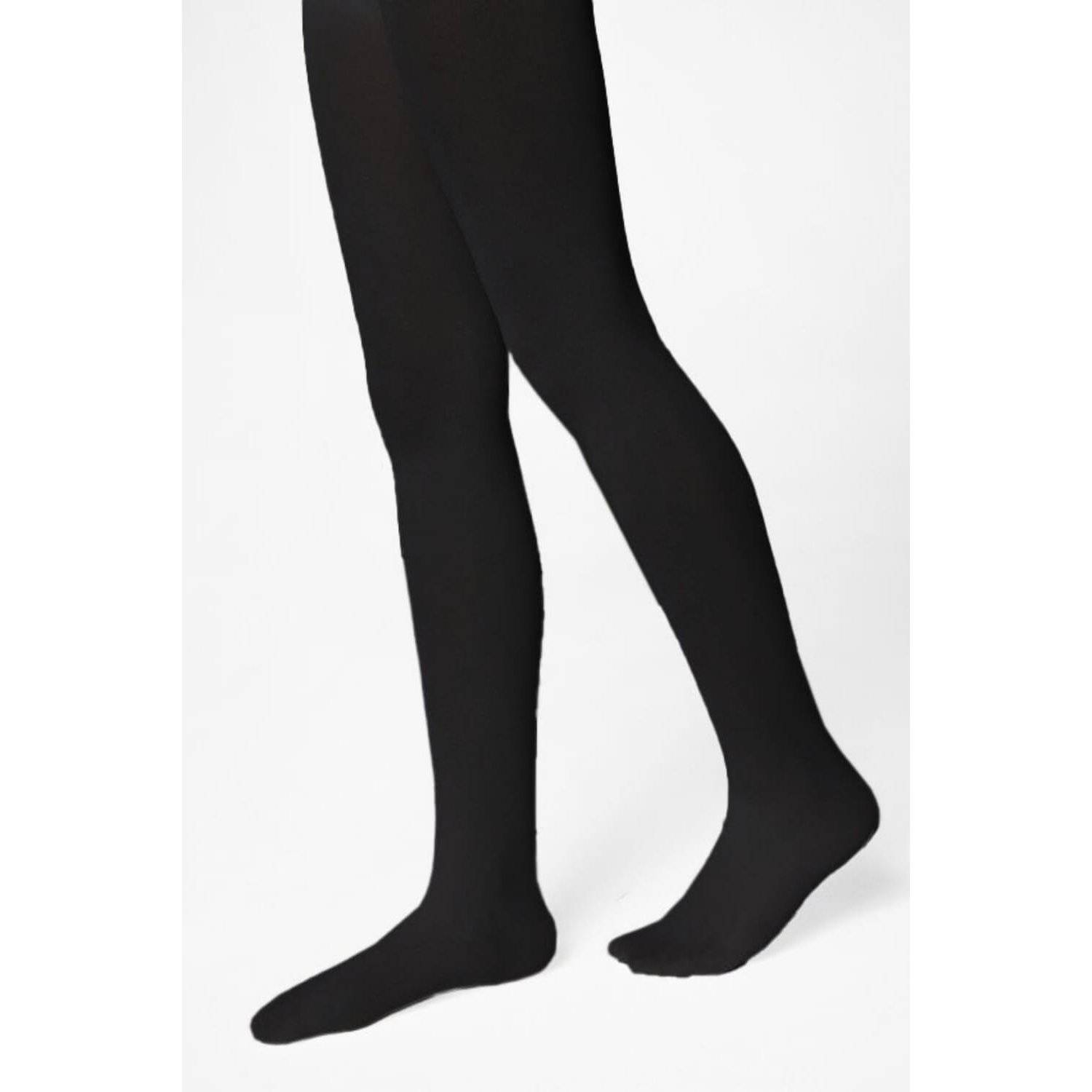 Strumpfhosen 60 DEN für Mädchen Tights bequeme und strapzierfähige Strümpfe aus Mikrofaser Schwarz 134/140
