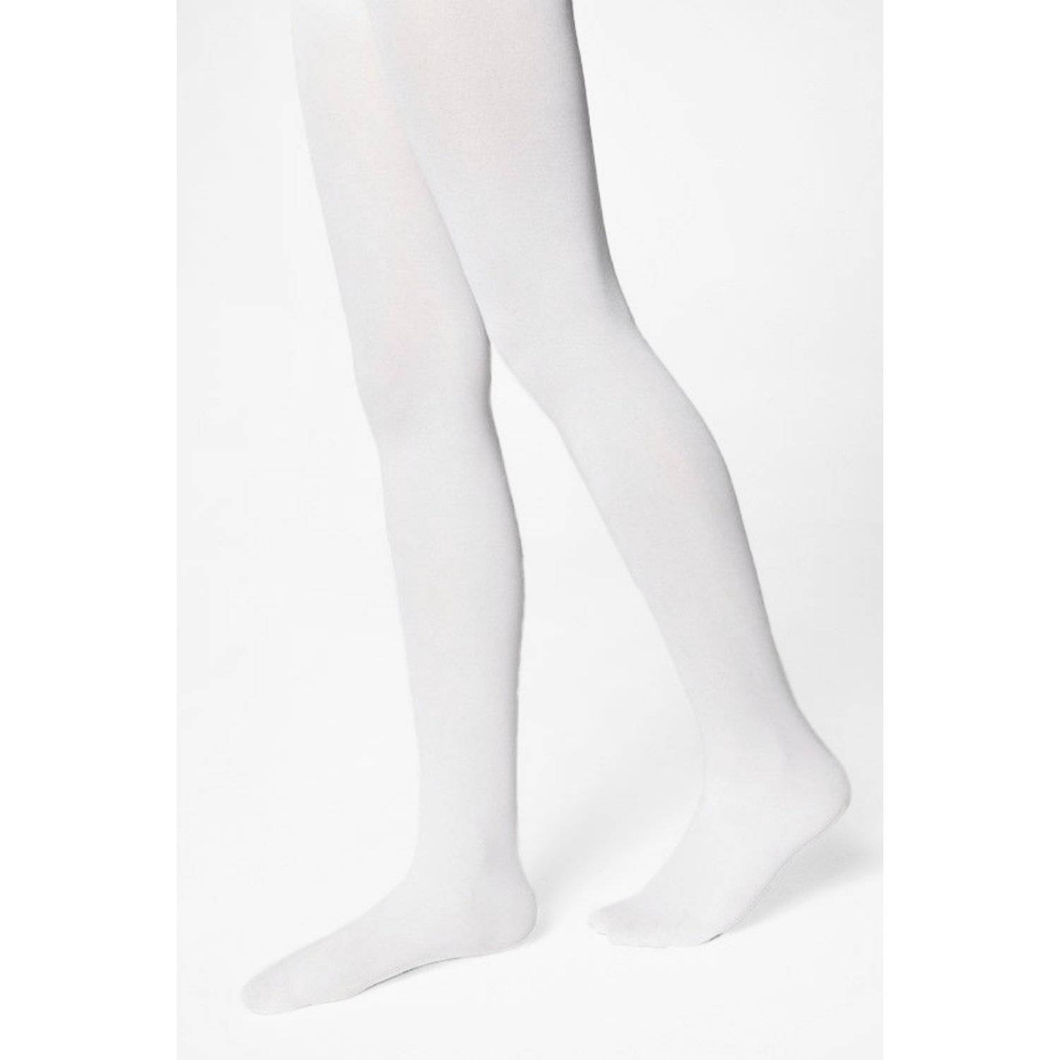 Strumpfhosen 60 DEN für Mädchen Tights bequeme und strapzierfähige Strümpfe aus Mikrofaser Weiß 122/128