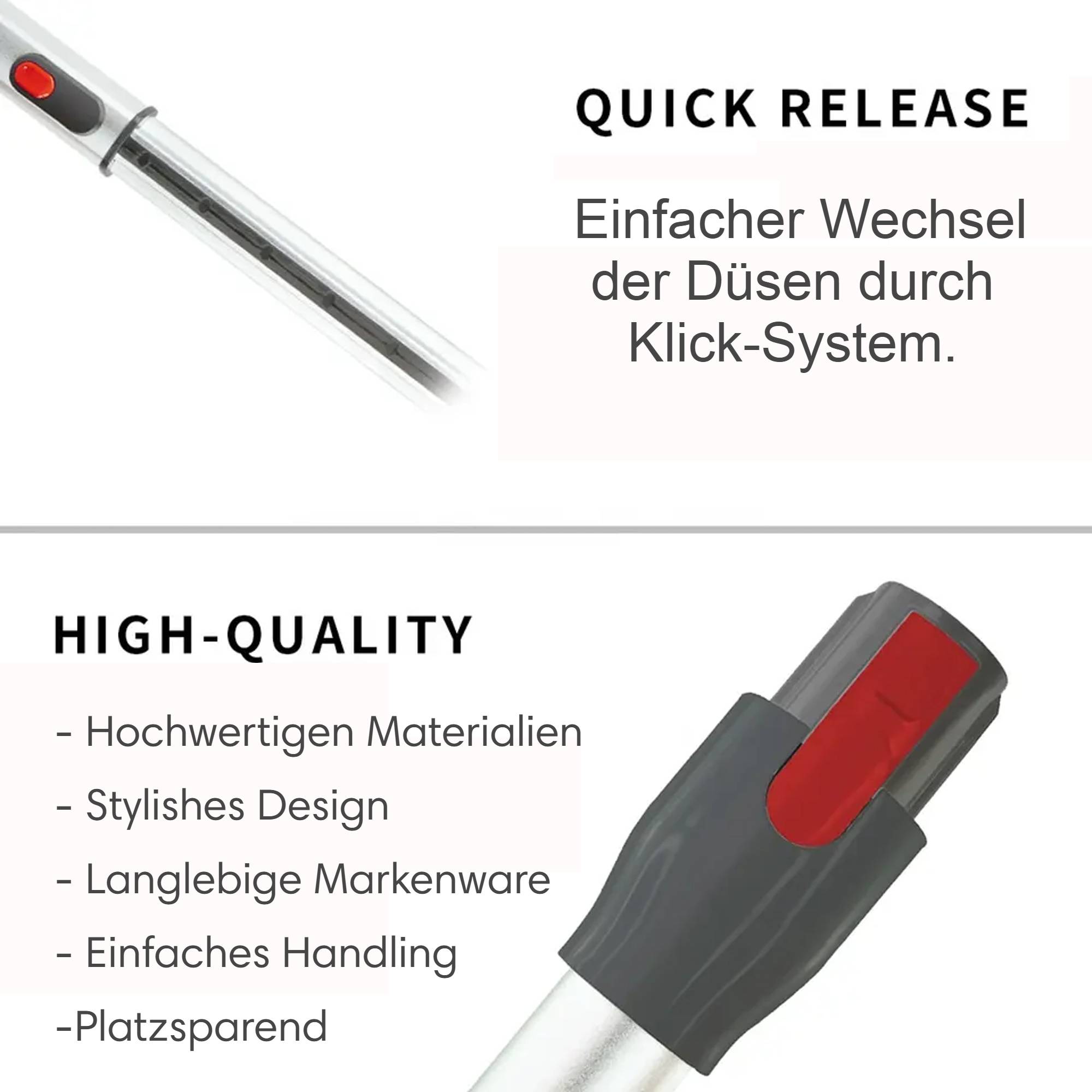 Saugrohr Stab Stange Ersatzteil Rohr Teleskoprohr für Dyson ausziehbar Staubsauger Rohr V7 V8 V10 V11 V15