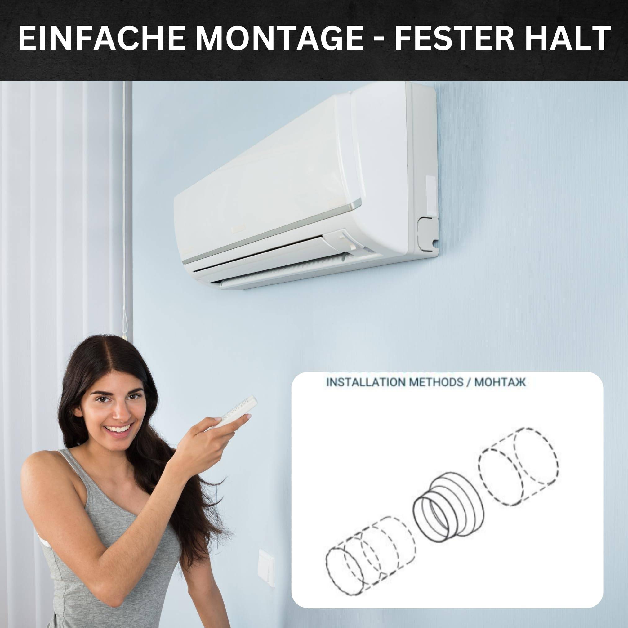 Reduzierstück 125 auf 100 mm 100mm Reduzierung für Klimaanlage Abluft Abwasser 100er Rohr Klimagerät Abluftlüfter