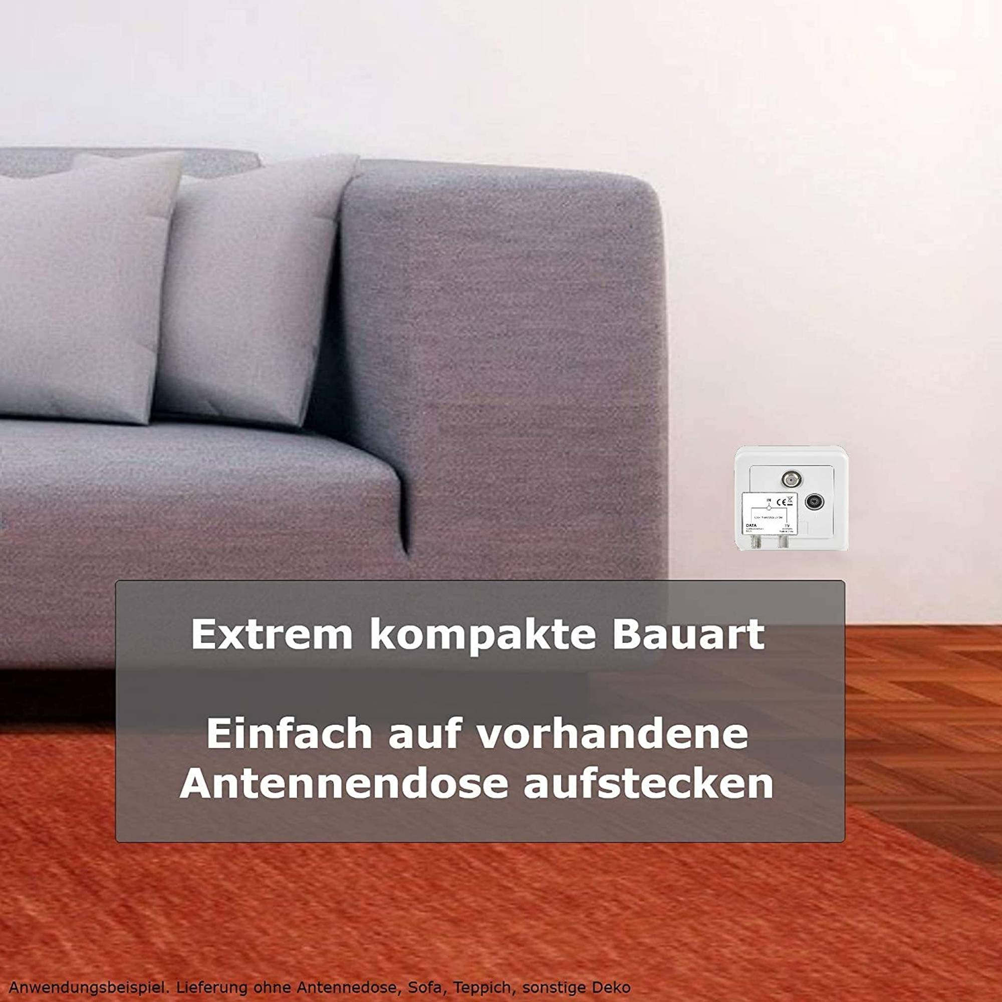 Breitband Multimedia-Aufsteckadapter IEC Coax Verteiler Kabelmodem Kabelfernsehen Splitter TV Kabel TR-DSC1