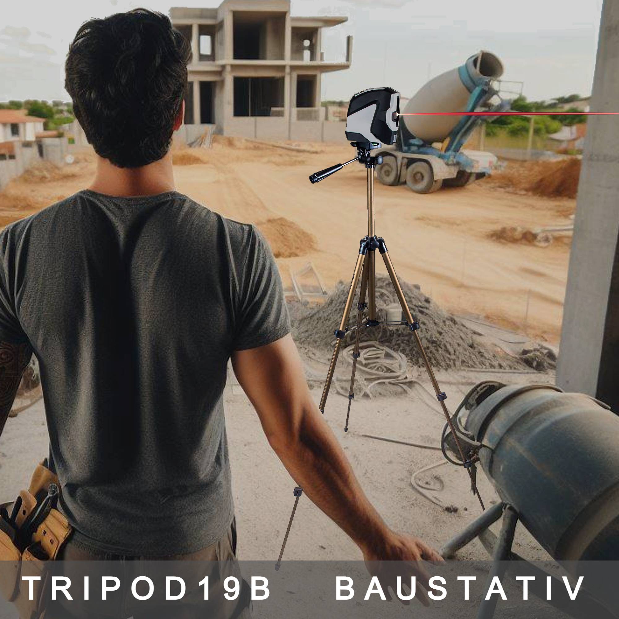 Tripod 19B 105cm Baustativ Stativ Laser für Bosch Dewalt Makita SUAOKI Stanley Einhell Laserstativ Nivelliergerät
