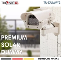 4x Dummy Premium Solar Überwachungs Kamera Attrappe Außen blinkende LED 4x Dummy Premium Solar Überwachungs Kamera Attrappe Außen blinkende LED