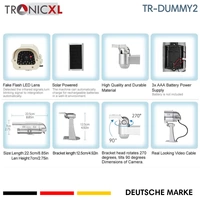 4x Dummy Premium Solar Überwachungs Kamera Attrappe Außen blinkende LED 4x Dummy Premium Solar Überwachungs Kamera Attrappe Außen blinkende LED