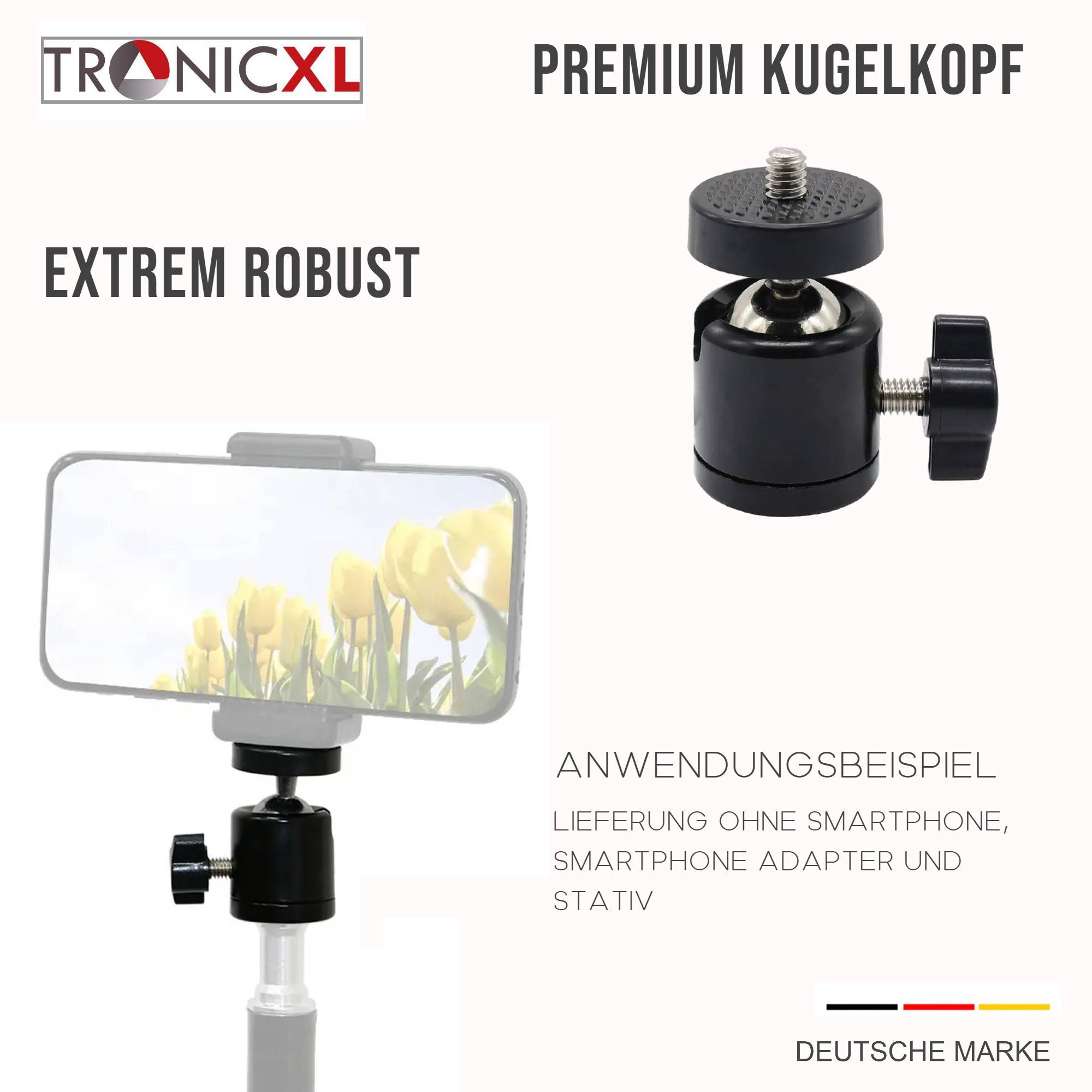 360° Kugelkopf Stativ Adapter 1/4" Stativkopf Foto Kamera Zubehör Kugelgelenk Adaptor