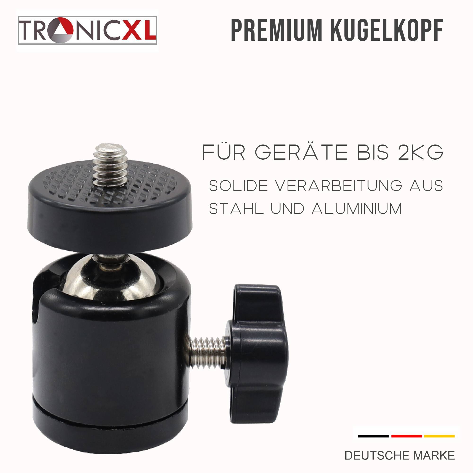 360° Kugelkopf Stativ Adapter 1/4" Stativkopf Foto Kamera Zubehör Kugelgelenk Adaptor