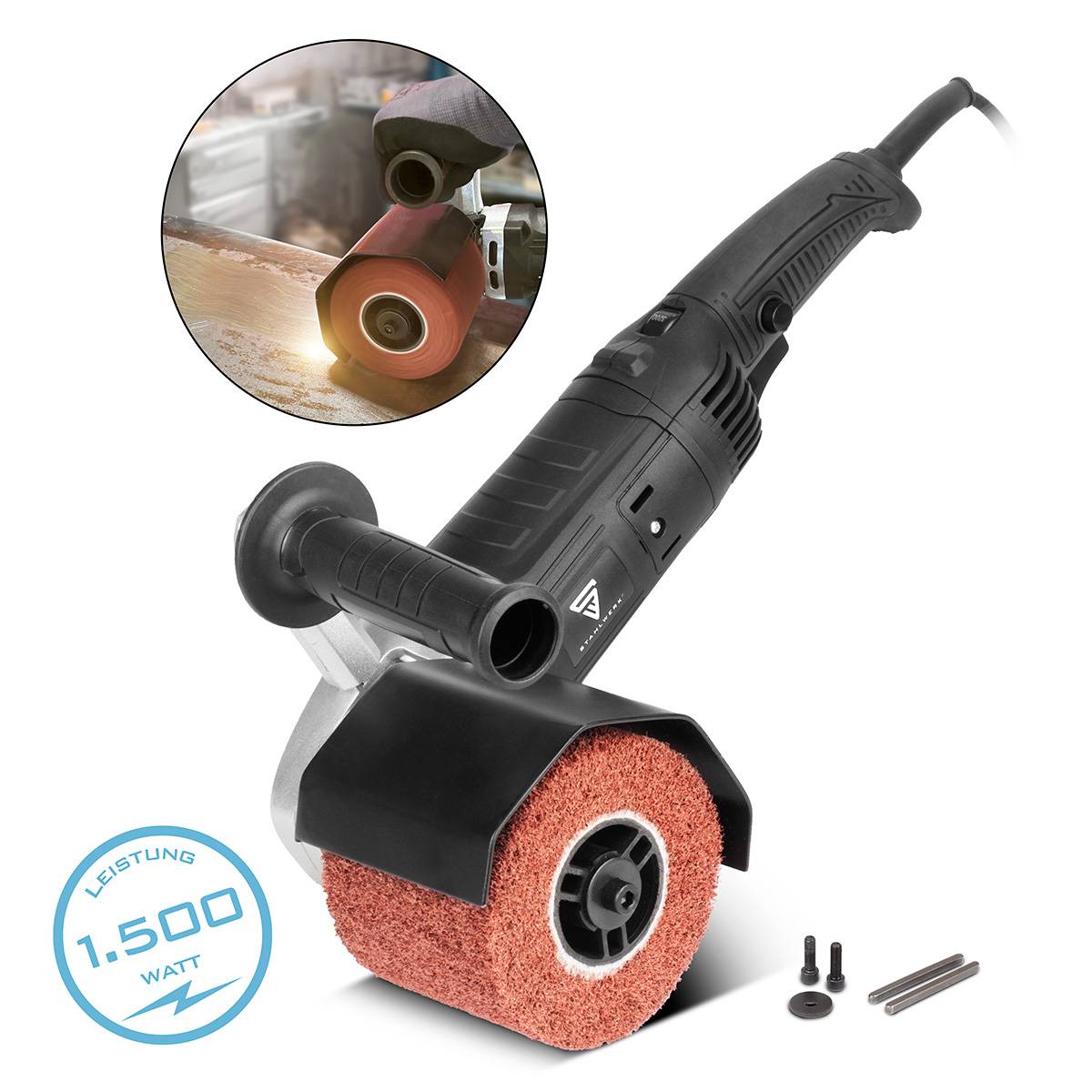 STAHLWERK Satiniermaschine SM-1500 ST mit 1.500 W Leistung und 600 - 3.200 U/min