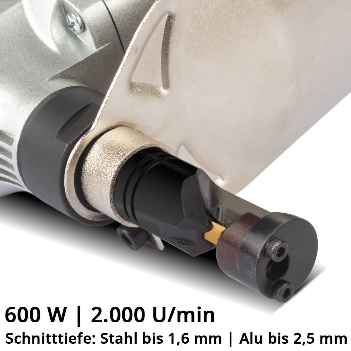 STAHLWERK Blechknabber BK-600 ST mit 600W und 2.000 U/min bis 2,5mm Schnitttiefe