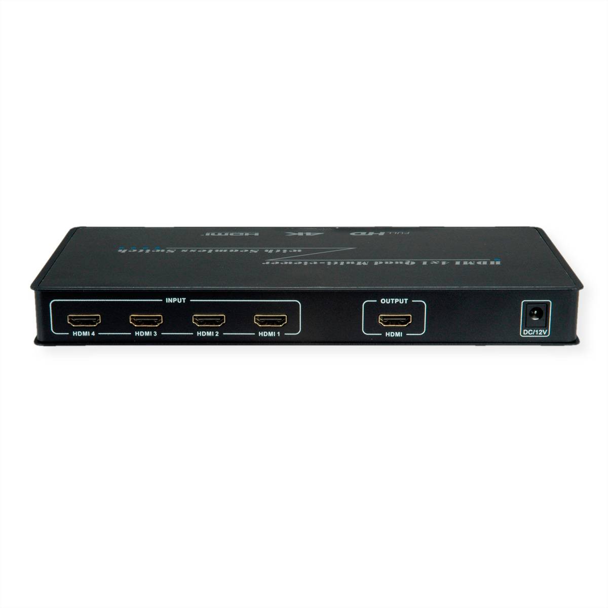 ROLINE HDMI 4x1 QUAD Multi-Viewer Switch, nahtlose Umschaltung
