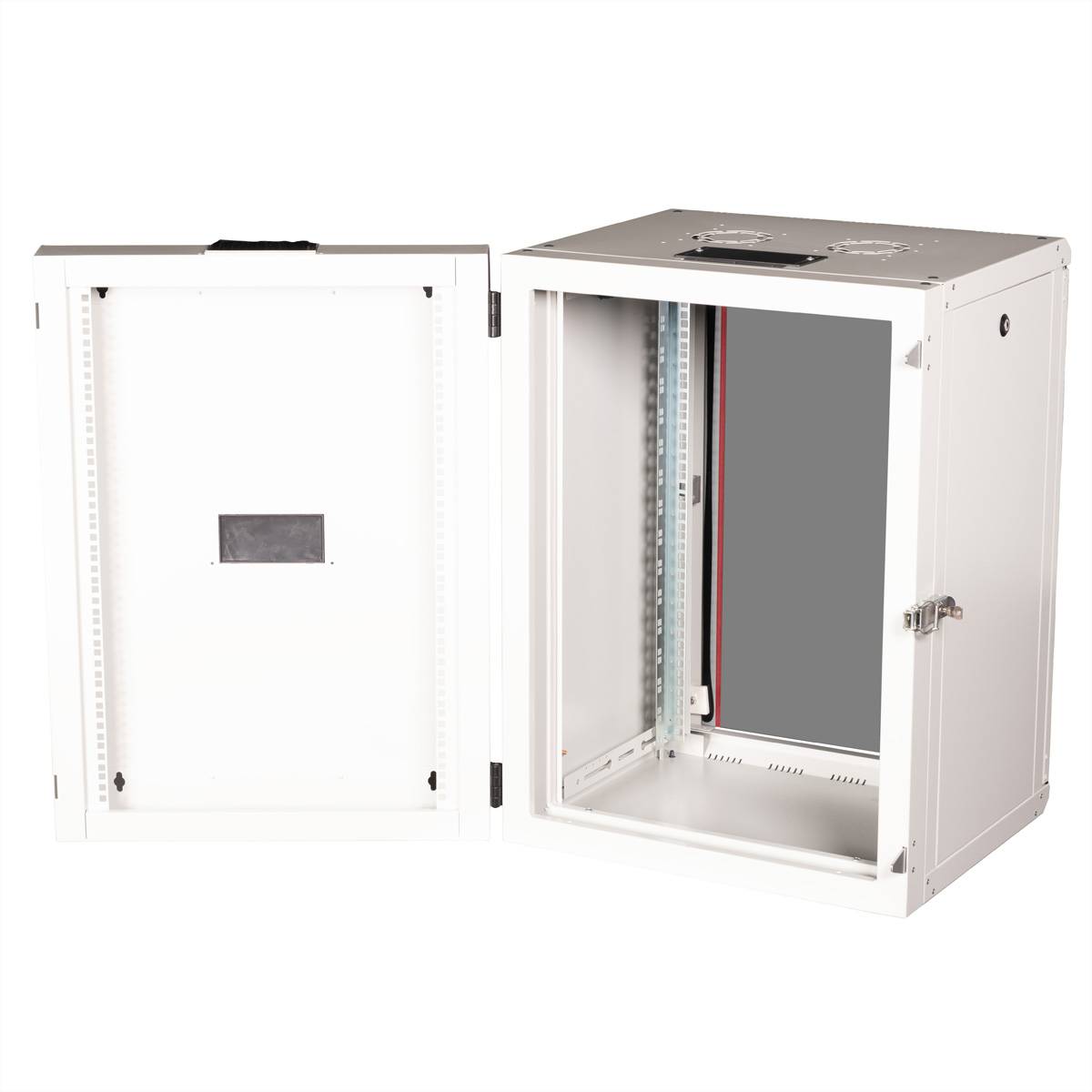 ROLINE 19-Zoll Wandgehäuse Pro 16 HE, 600x600 BxT zweiteilig schwenkbar grau