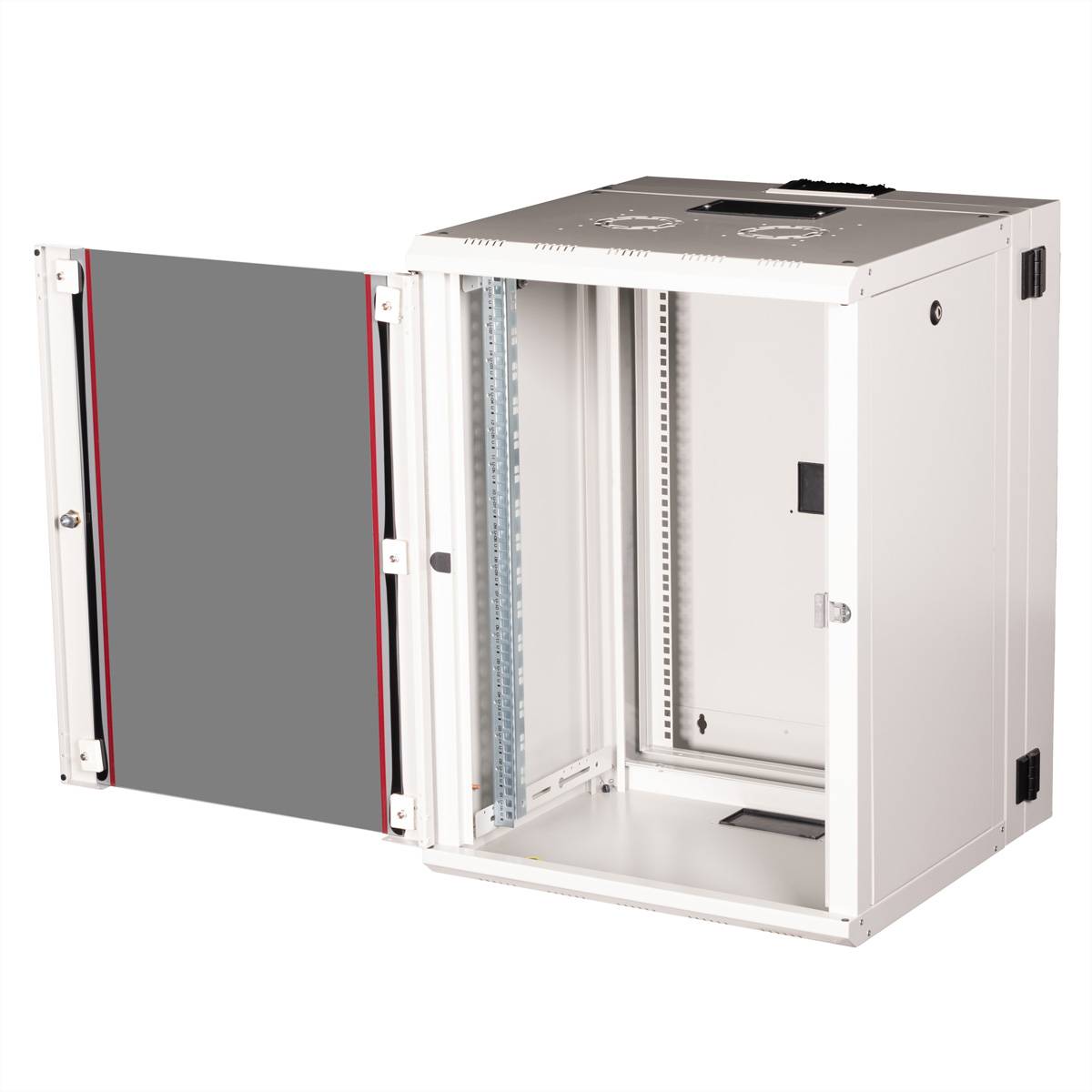 ROLINE 19-Zoll Wandgehäuse Pro 16 HE, 600x600 BxT zweiteilig schwenkbar grau