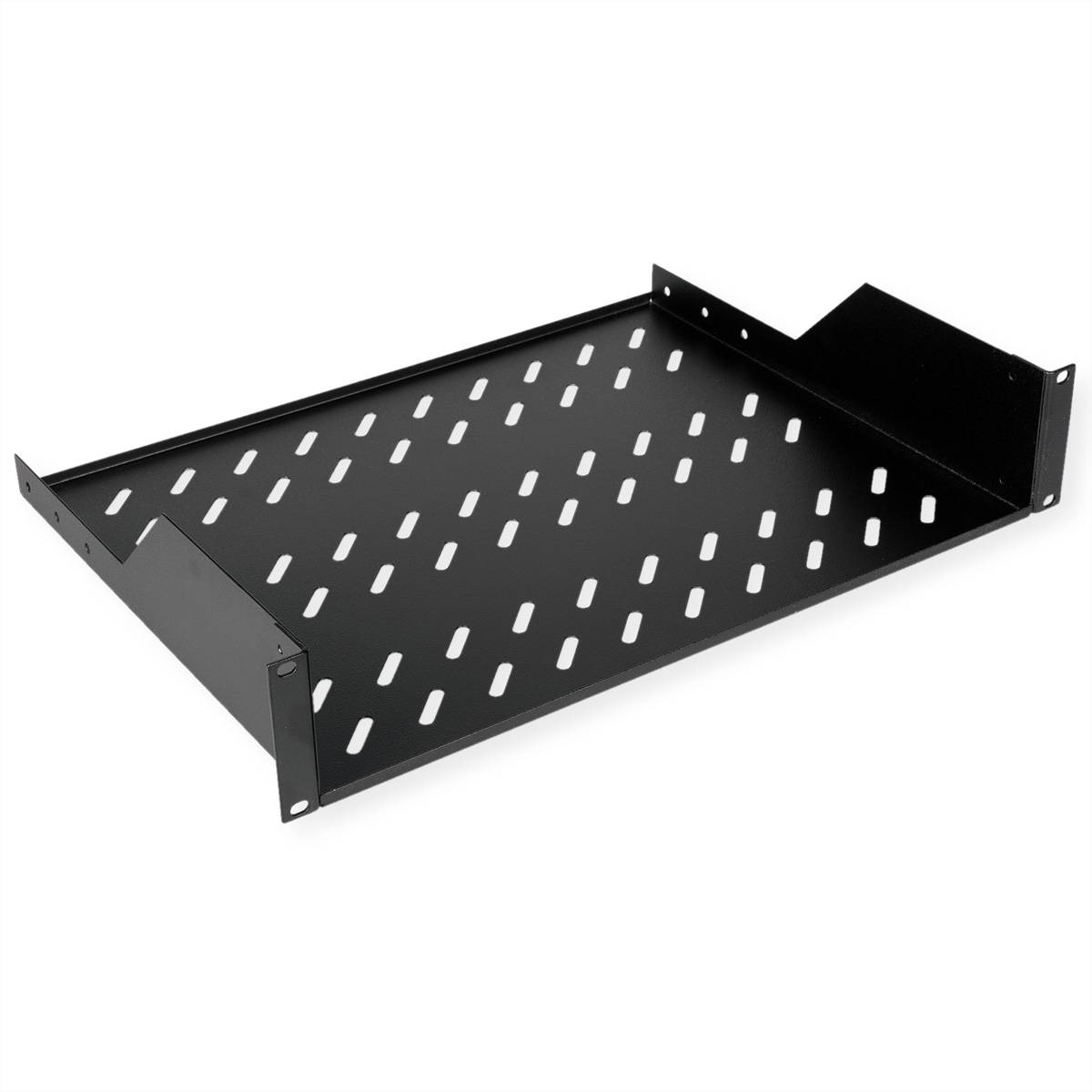 ROLINE 19-Zoll Fachboden 2 HE 350 T, 25kg Tragkraft schwarz