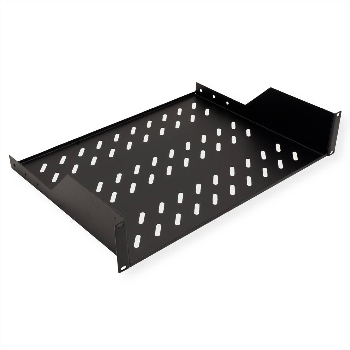 Roline - Rack - Regal - 350 mm tief, Tragfähigkeit 25 kg - RAL 9005, Jet Black - 2U - 48.3 cm (19"")