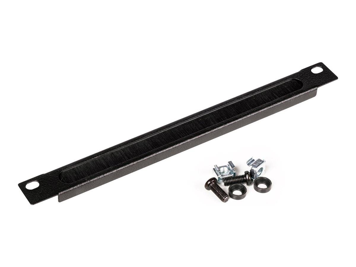 ROTRONIC-SECOMP - Roline - Kabeleingangsplatte für Rack - mit Bürstenstreifen - Jet Black, RAL 9005 - 0.5U - 25.4 cm (10