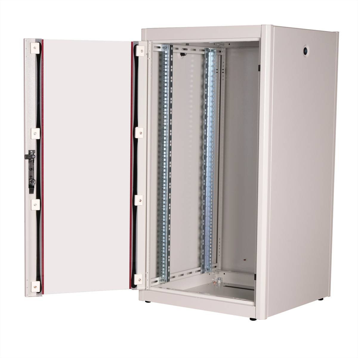 Roline Basic - Schrank Netzwerkschrank - Glas Tür, 600x800 BxT - RAL 7035, Hellgrau - 22U - 48.3 cm (19"")