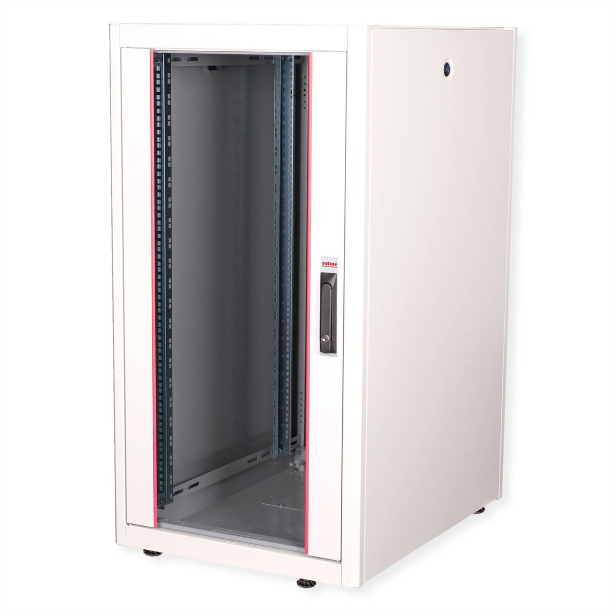 ROTRONIC-SECOMP - Roline Basic - Schrank Netzwerkschrank - glass door, 600x800 WxD - RAL 7035, Hellgrau - 22U - 48.3 cm