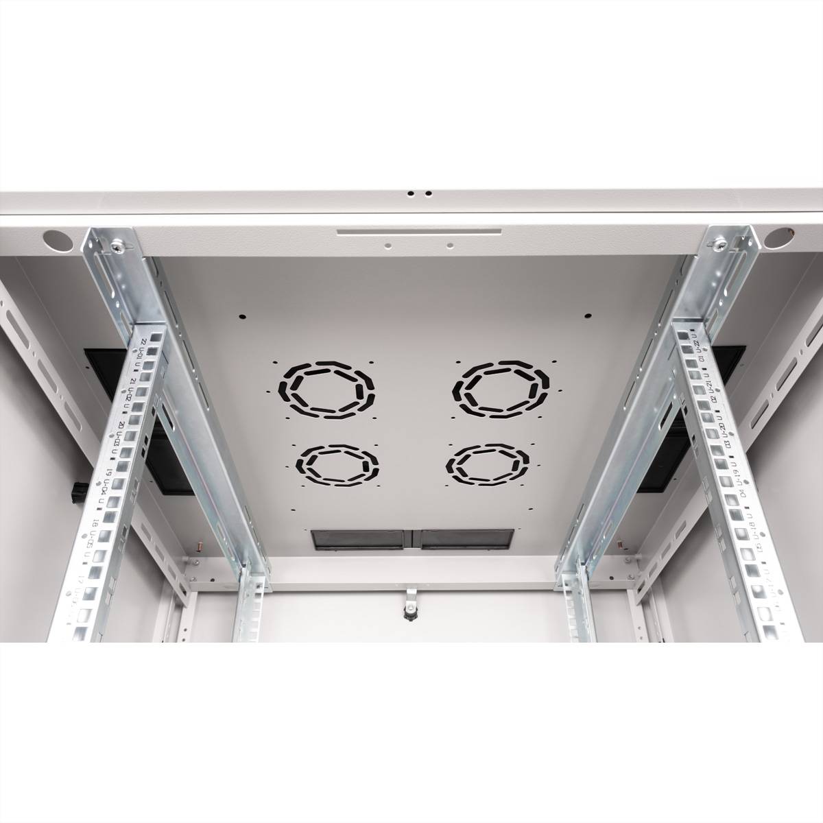 ROLINE 19-Zoll Netzwerkschrank Basic 22 HE, 800x800 BxT Glastür grau