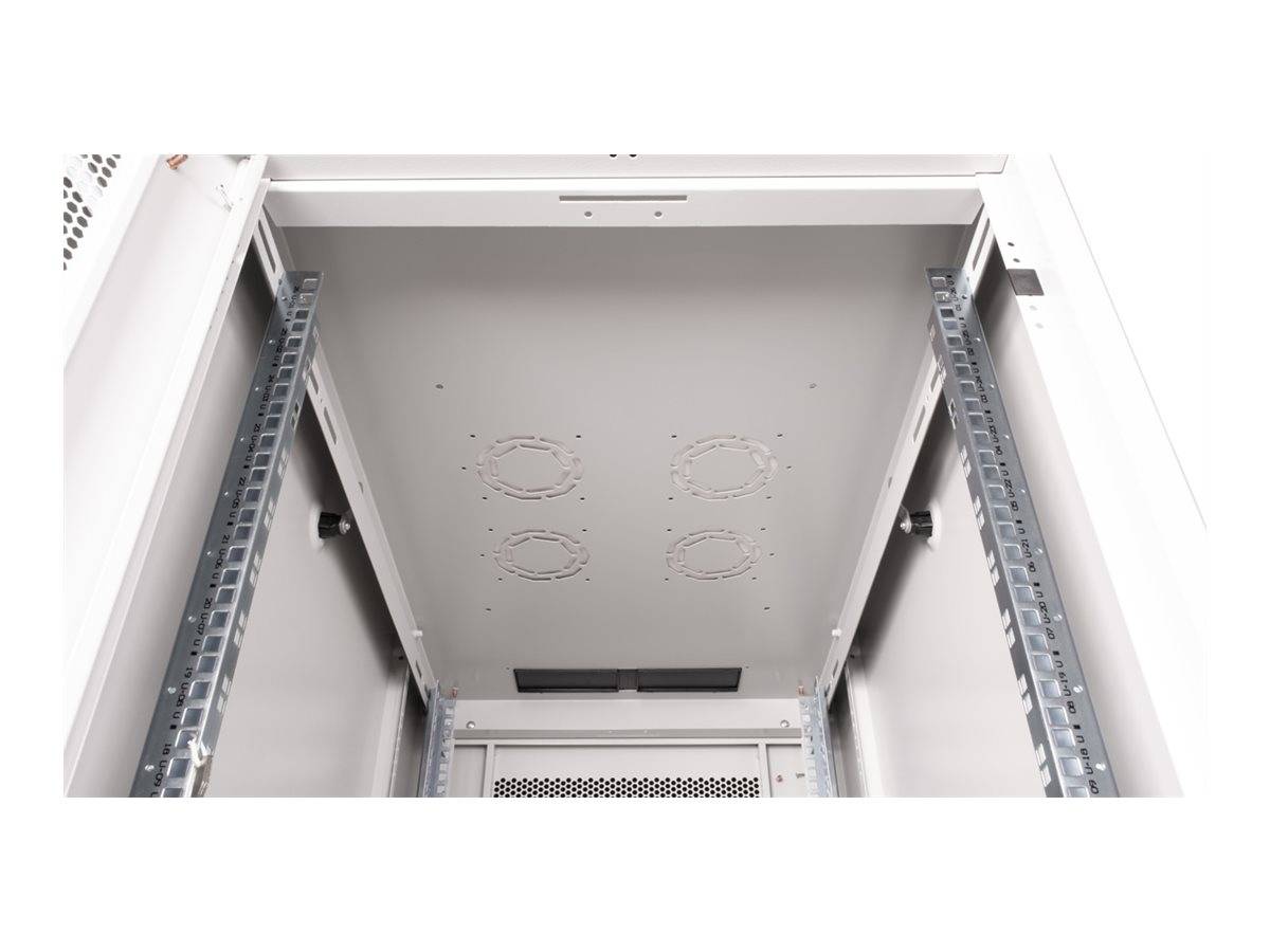 ROTRONIC-SECOMP - Roline Basic - Schrank Netzwerkschrank - perforated door, 600x1000 WxD - RAL 7035, Hellgrau - 26U - 48