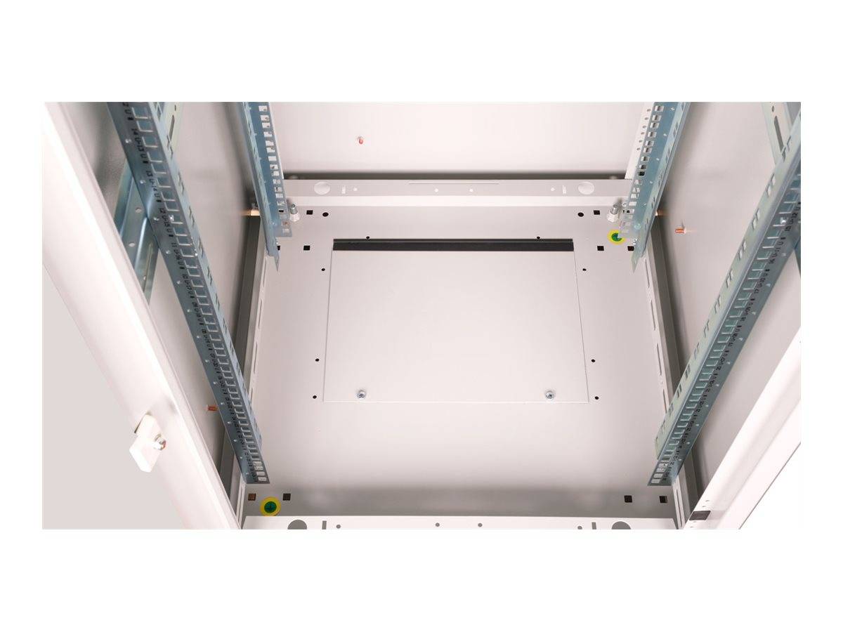 ROTRONIC-SECOMP - Roline Basic - Schrank Netzwerkschrank - glass door, 600x600 WxD - RAL 7035, Hellgrau - 26U - 48.3 cm